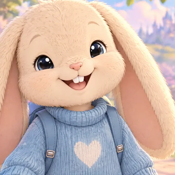 Lapinou, son doudou : dessiné dans son clip